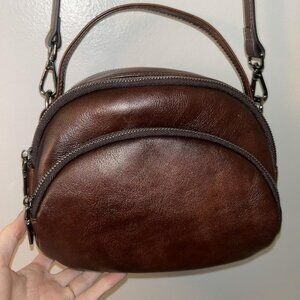🆕Women Coffee Genuine Leather Crossbody Small Vintage Shoulder Purse Bag
